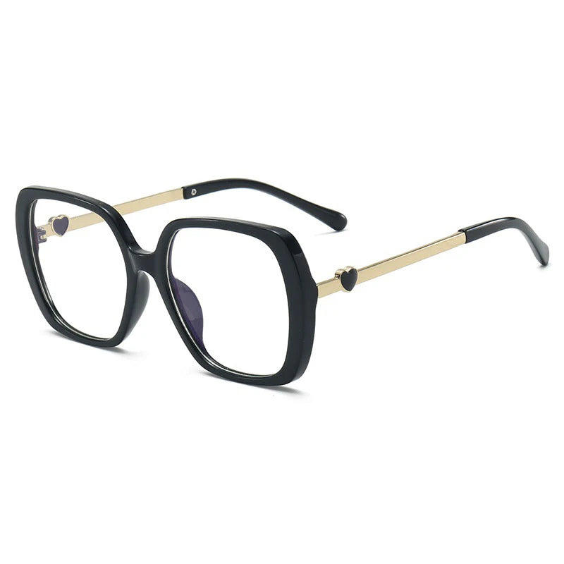 Big Size Woman Eyeglasses Ultra light TR90 White Eyewear Square Full Frame Optical Prescription Frames