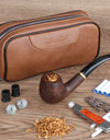 PU Leather Tobacco Smoking Pipe Bag for 2 pipes Portable Herb Tobacco Smoking Pipe Case Smoking Tools Accessories