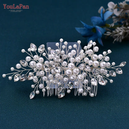 Pearl Hair Comb for Bride Wedding Headwear Hair Ornaments Accessories Hair Clip