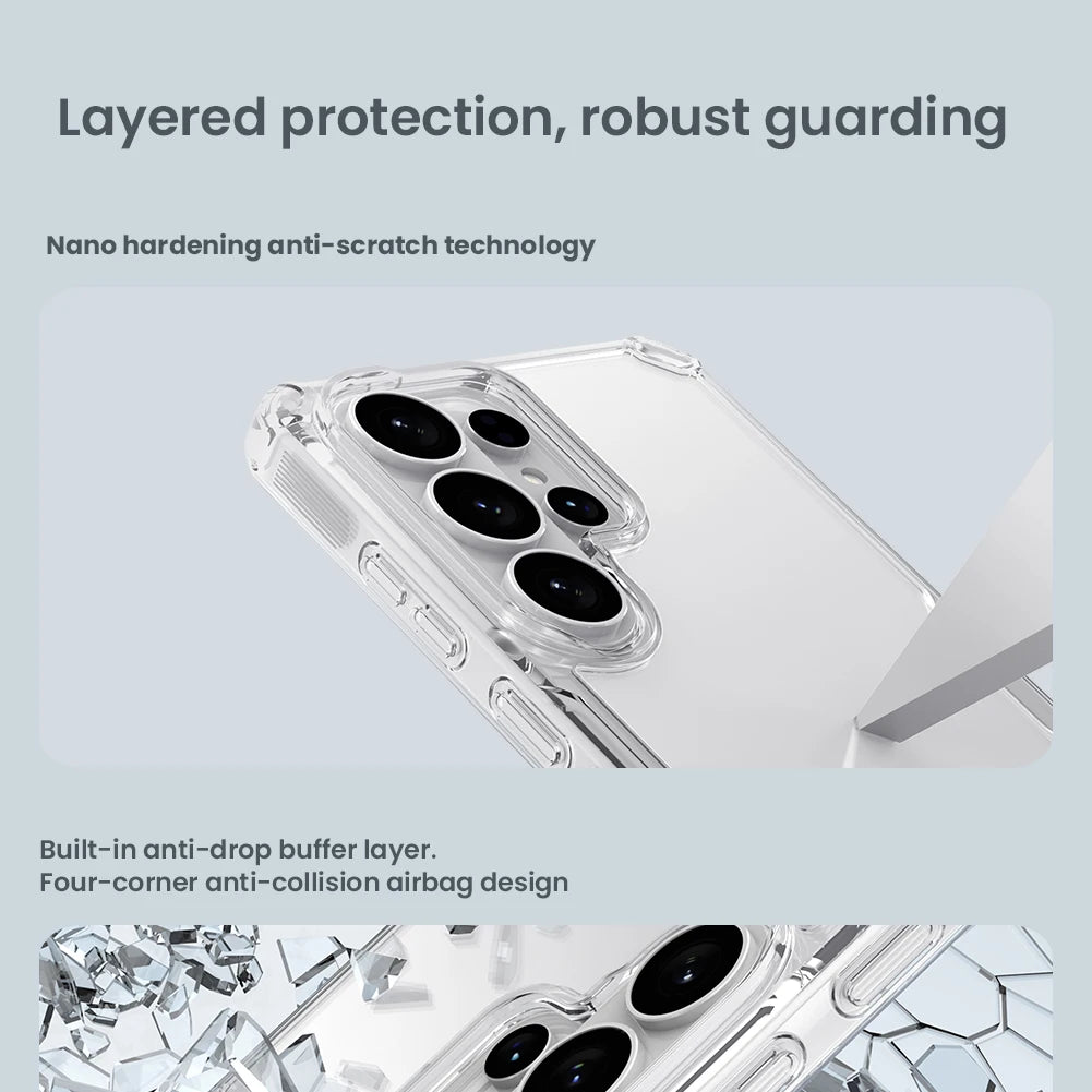 Transparent TPU + PC Soft Case for Samsung Galaxy S26 Ultra / S26 Plus – Silicone Clear Protective Back Cover