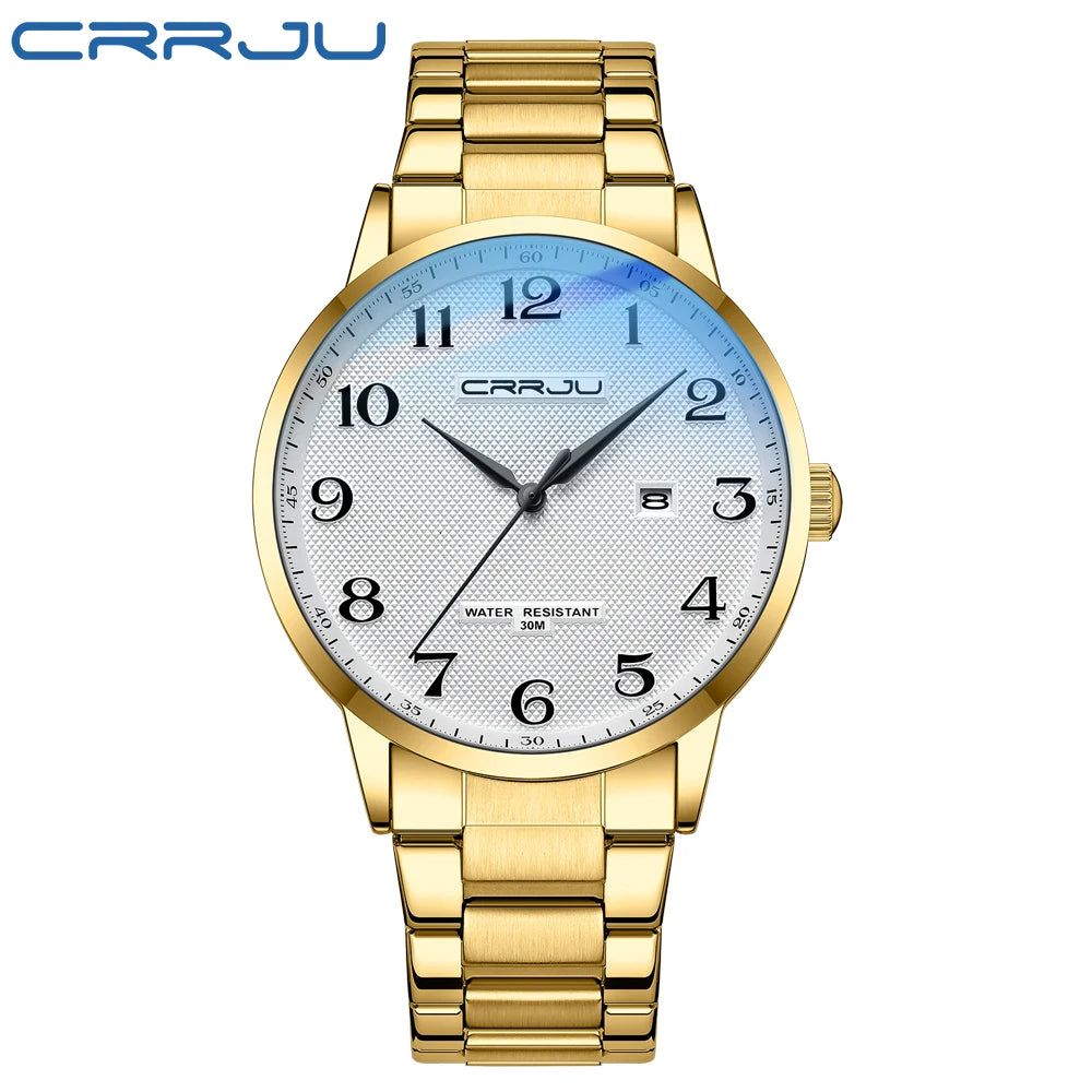 New Fashion Men's Watches Stainless Steel Top Brand Luxury Waterproof Men Quartz Wristwatches Relogio Masculino