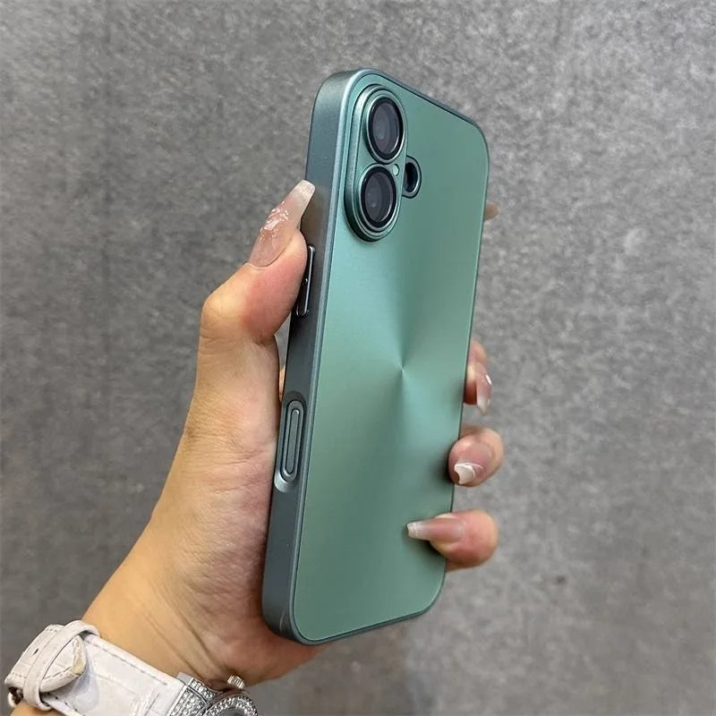 Luxury Laser Aurora CD Pattern Matte Case For iPhone 17 Pro Max 17 Air 16 15 14 Shockproof Armor Hard Cover