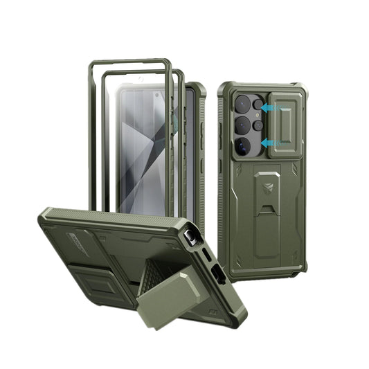 For Samsung Galaxy S25/S25 Plus/S25 Ultra 2025Case Full Body Shockproof Camera Cover &Built-in Screen Protector Kickstand