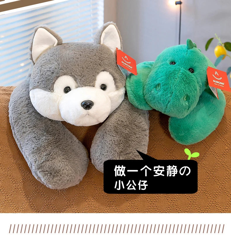 Party Bear Plush Sleeping Pillow Husky Doll Dinosaur Soft Doll Birthday Gift Girl