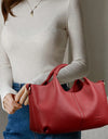 Leather Shoulder Bags For Women Ladies Luxury Handbag Crossbody Bag Zipper Messenger Solid Color Saddle Bag