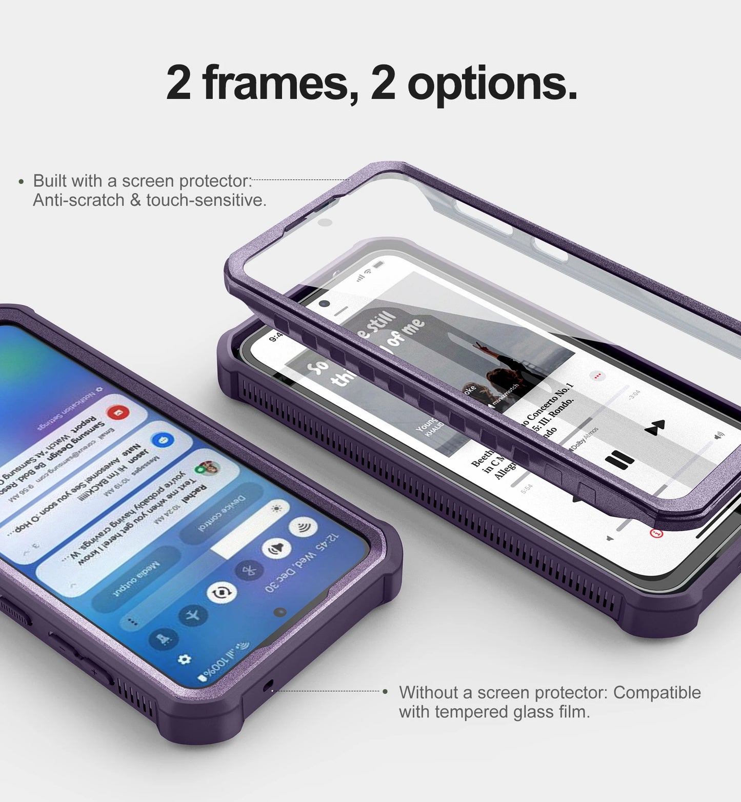 For Samsung Galaxy S23 FE 360 Full Body Bumper Military Grade Armor Shockproof Shell Case Bracket with Built in Screen Protector