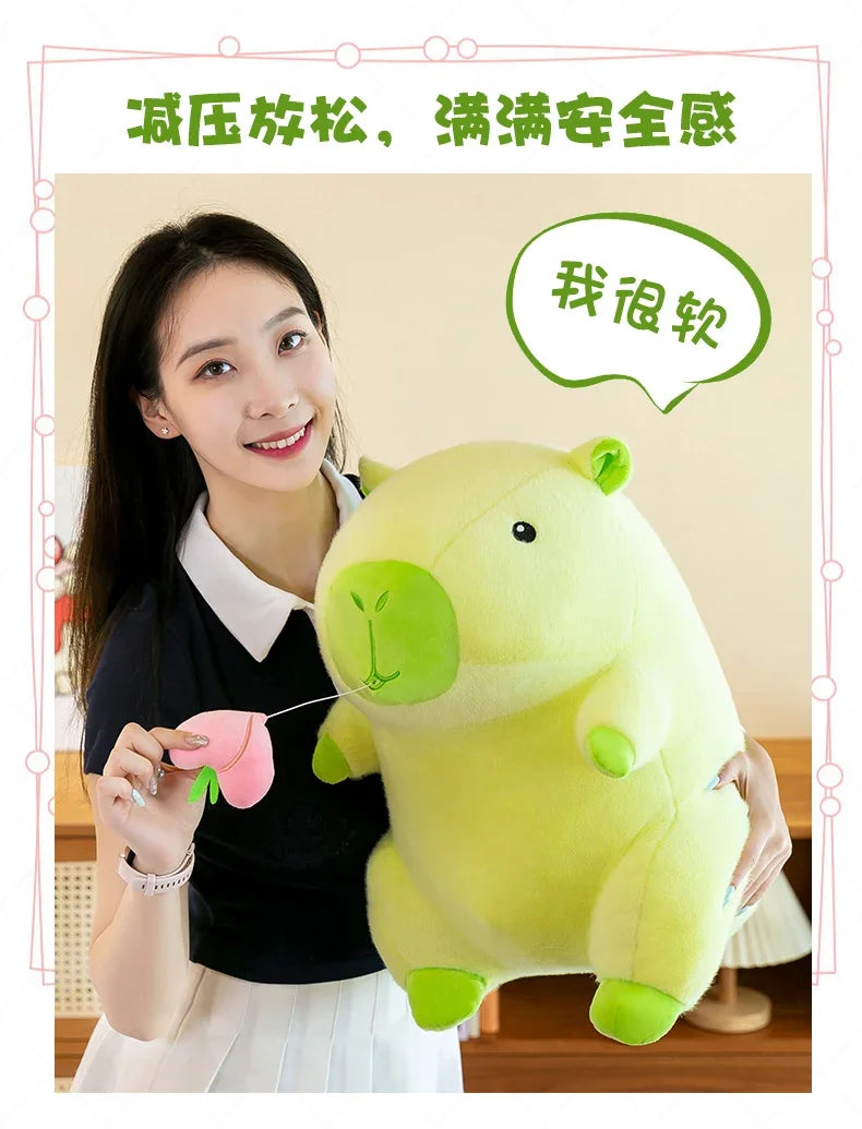 30/40/50cm Kawaii Capybara Plush Toys Fruit Series Big Size Capybara Stuffed Doll Anime Soft Pillow Cute Dolls Kid Birthday Gift