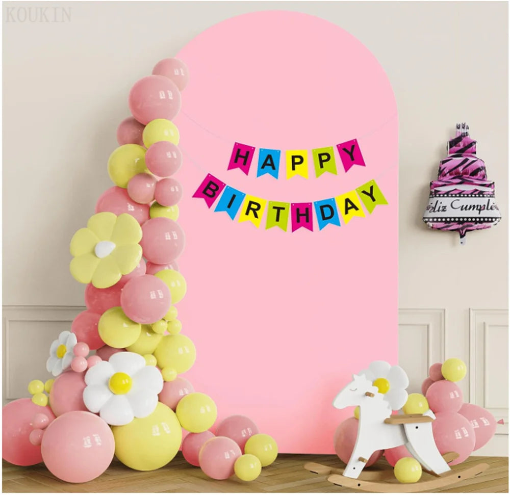 Arch Cover Backdrop Wedding Cover Birthday Party Decoration Background  Shower Photograph Backdrop White Elastic Arch Cover