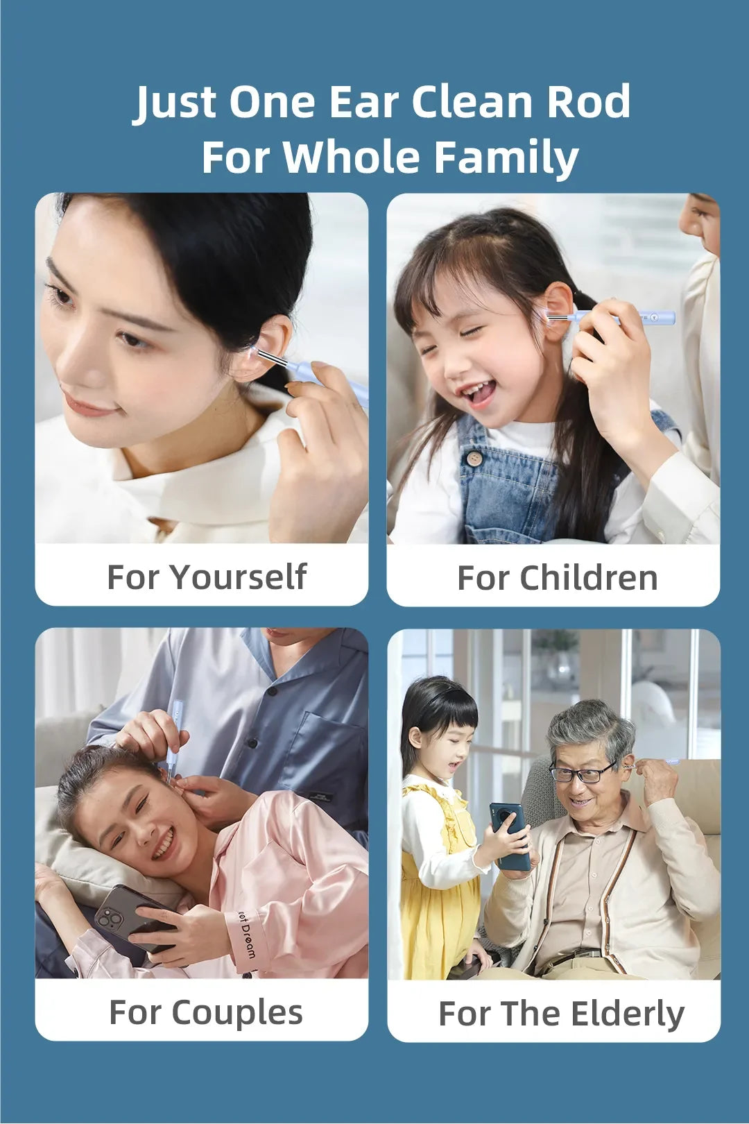 Xlife X3 Visual Earwax Remover With Camera,Smart Ear Cleaner 3.0 Mega Pixels Endoscope Otoscope For Earpick Health Care