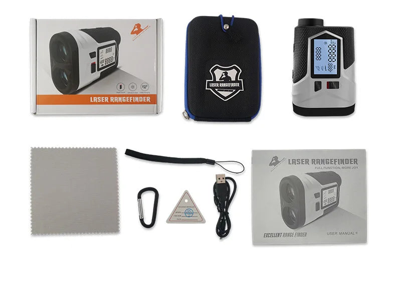 Rechargeable Golf Laser Rangefinder 1200m With Slope Adjustment Flag Lock And Vibration