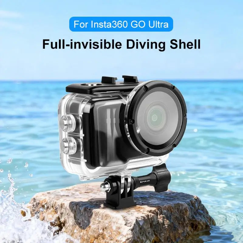 50 Metre Waterproof Diving Case for Insta360 GO Ultra with Invisible Base
