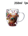 1/2/4PCS Double Wall Clear Glass Coffee Mugs Double Insulated Glass Cup For Hot Cold Beverages Cappuccino Espresso Cup
