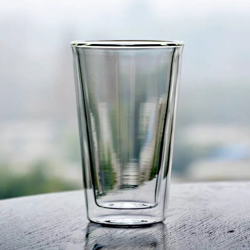 400ml Heat Resistance Double Wall Glass Coffee Mug Home Tea Milk Juice Cup Water Beer Mug Drinkware