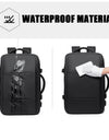 Aesthetic Men Business Backpack School Expandable USB Bag, Large Capacity 17.3 Laptop Waterproof Fashion Travel Backpack