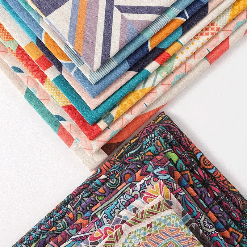 1/2/3/5M ethnic style linen canvas fabric for home textile DIY handmade sewing accessories sofa tablecloth by the meter