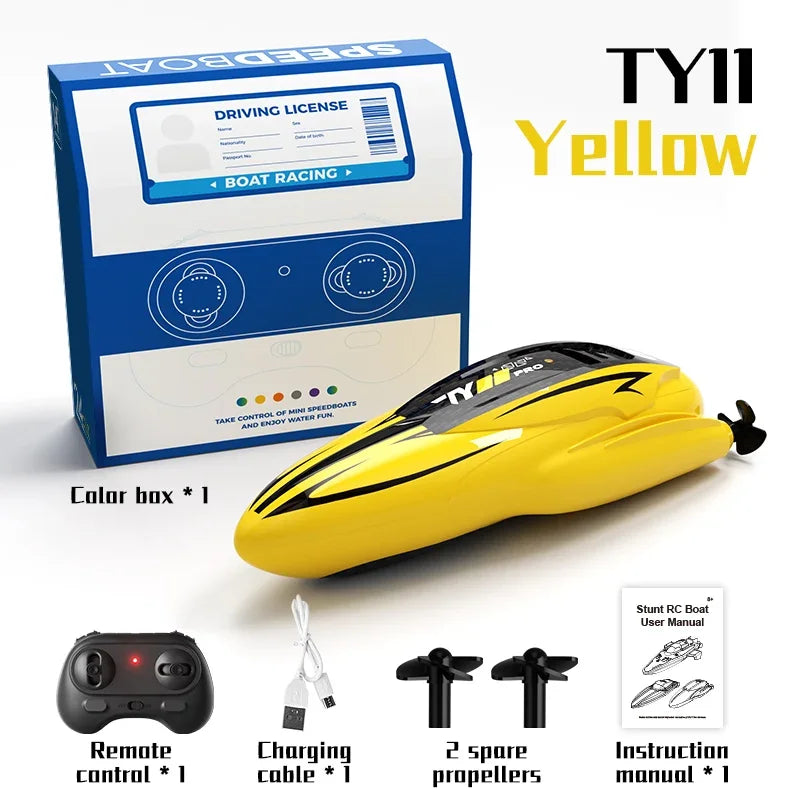Mini Rc Boats High Speed 360 Degree Flip Electronic Remote Control Racing Ship  Competition Water Toys for Gifts