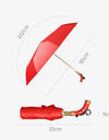 Light Luxury UV Protection Umbrella with Red Scorpions Handle Creative Design Waterproof Folding Umbrella