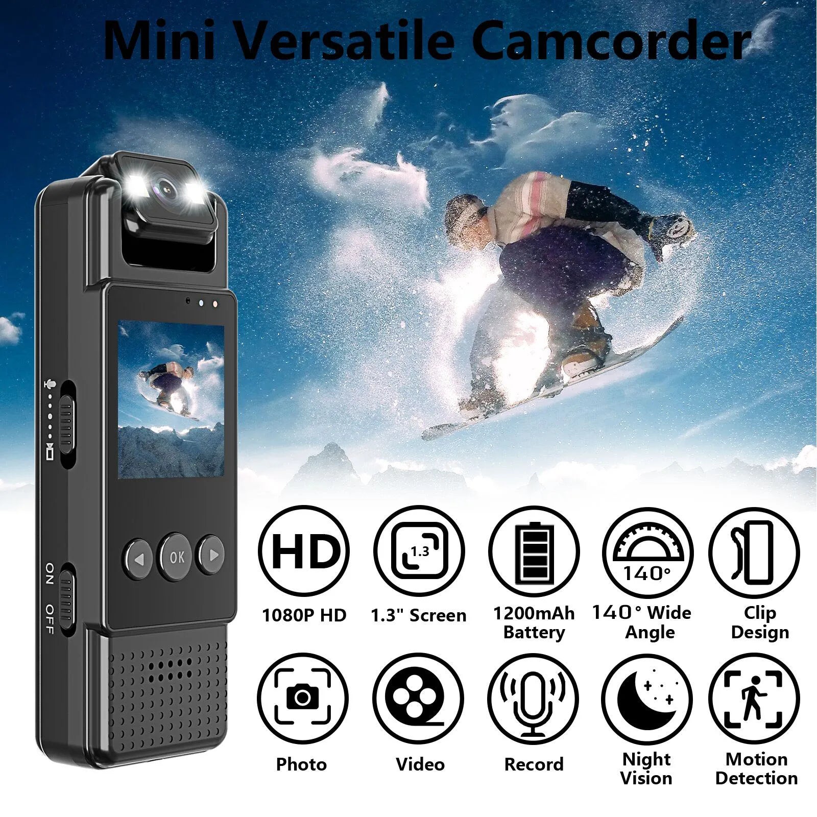 HD 1080P Mini Camera Portable Digital Video Recorder Cycling BodyCam Infrared Night Vision Police Cam Small Bike Camcorde