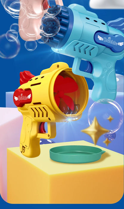 Light-Up Bubble Gun - 29-Hole Gatling Blaster for Boys & Girls 6-14 Years Old (battery & Bubble Liquid Not Included)