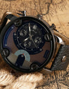 Sport Big Business Watches Men Clock Locomotive Army Retro Black Quartz Watch