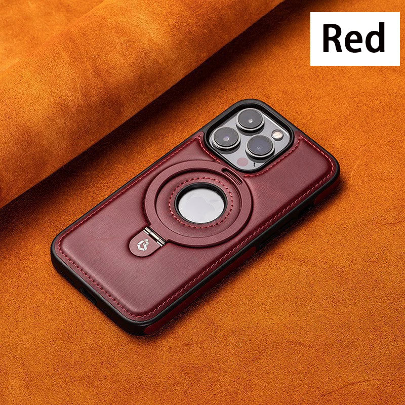 Leather for Magsafe Case For iPhone 16 15 Pro Max 14 Plus 16Pro Luxury Protection Magnetic Ring Holder Back Cover