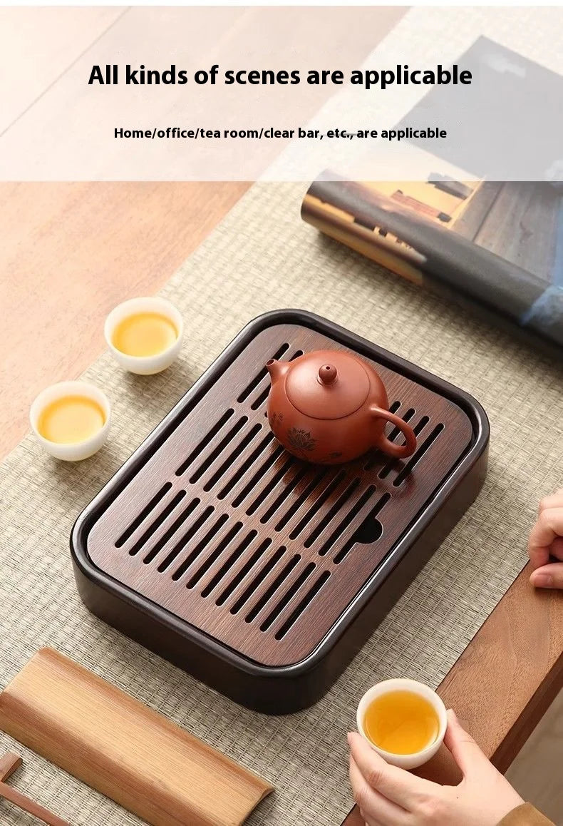 Tea Tray Household Small Dry Brewing And Draining Tea Set Office Tea Table Bamboo Tray Drainage Tea Tray Storage Tray