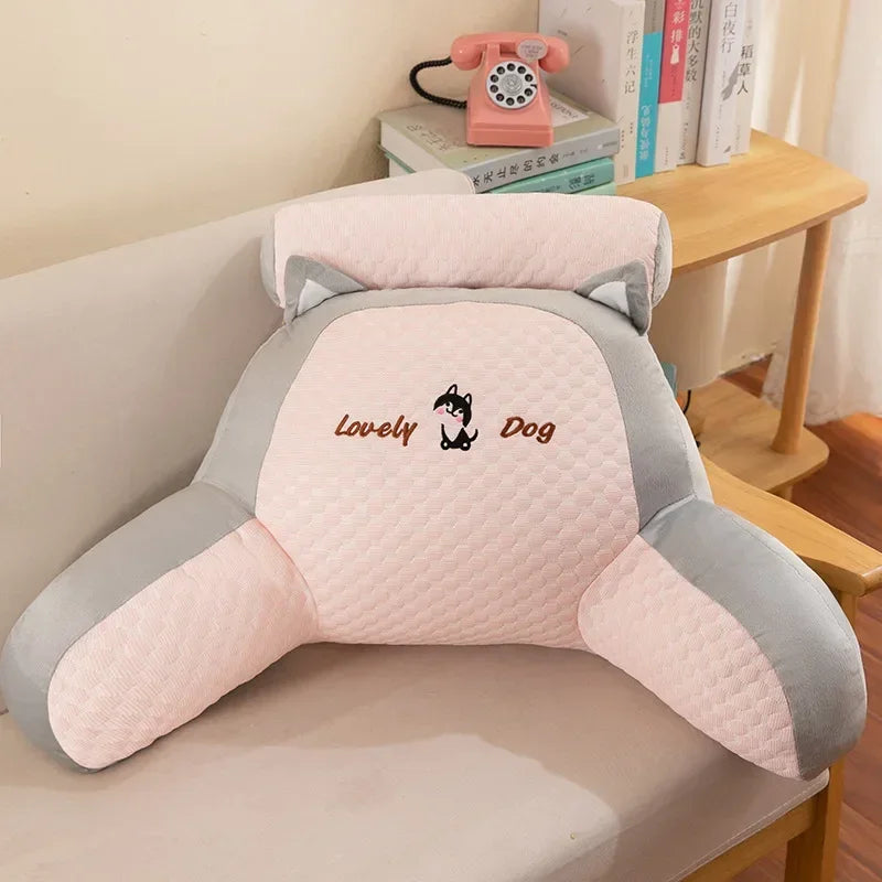 Kawaii Capybara Plush Pillow Cartoon Soft Stuffed Cute Large Backrest Cushion Lumbar Support Pillow Reading Pillow Soft Cushion