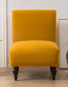 Stretch Armless Accent Chair Cover Single Short Back Sofa Covers Solid Color Anti-dirt Chair Slipcover Removable Sofa Protector