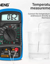 Digital Multimeter AC/DC Ammeter Volt Ohm Multimetre Tester Meter With Thermocouple LCD Backlight Portable