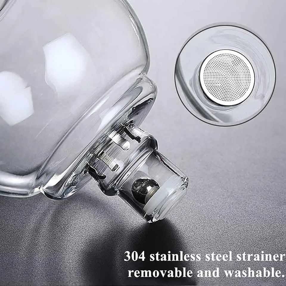 Automatic Lazy Kungfu Glass Tea Set  Rotating Cover Bowl Household Heat-Resistant Teapot Glass teapot