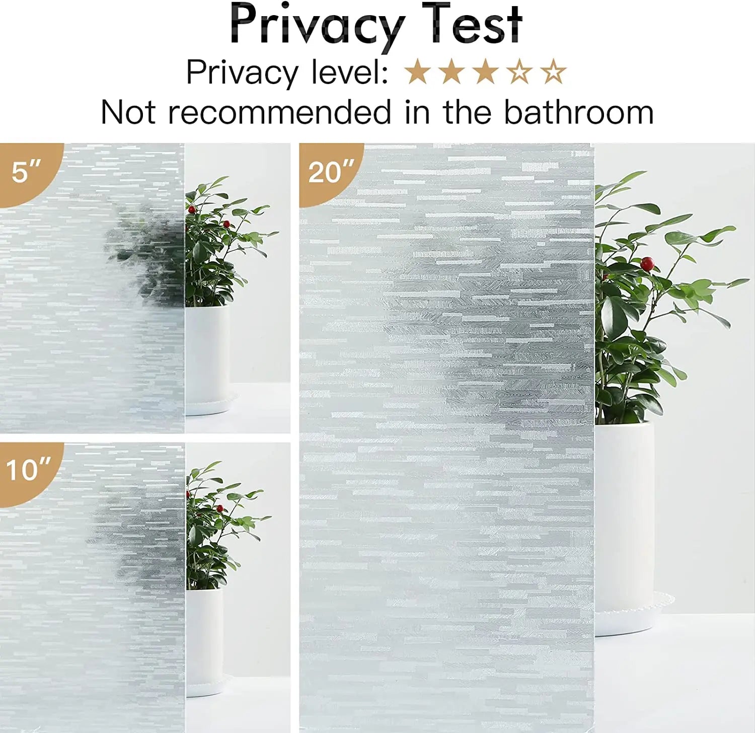 Gray Matte Window Film Privacy Stained Glass Film Static Cling Self Adhesive Film Frosted UV Protective Glass Vinyl for Home