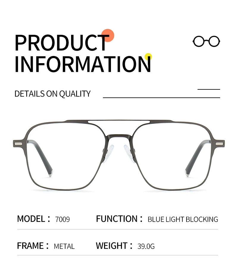 Titanium 3 In 1 Magnetic Clip On Polarized Sunglasses UV400 Optical Computer Glasses for Men Women