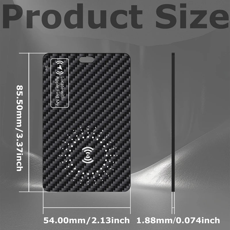 Ultra Slim Tracking Card Wireless Charging With Apple Find My IPX68 Waterproof Thin Tracker Keys Suitcase Bag Locator