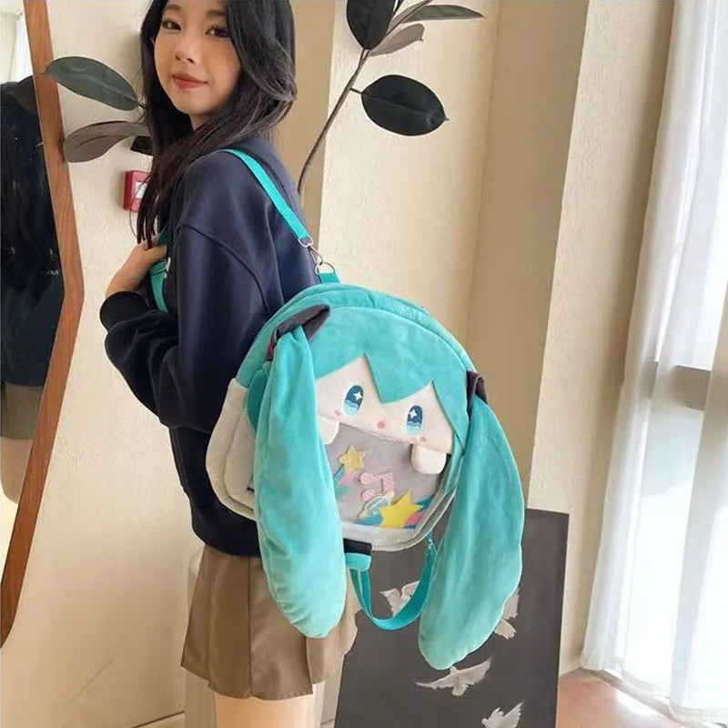 Hatsune Miku Plush Backpack Soft Cartoon Shoulder Bag