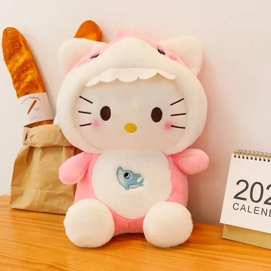 Kawaii Shark Kitty Plush Toy 60 cm Soft Stuffed Pillow