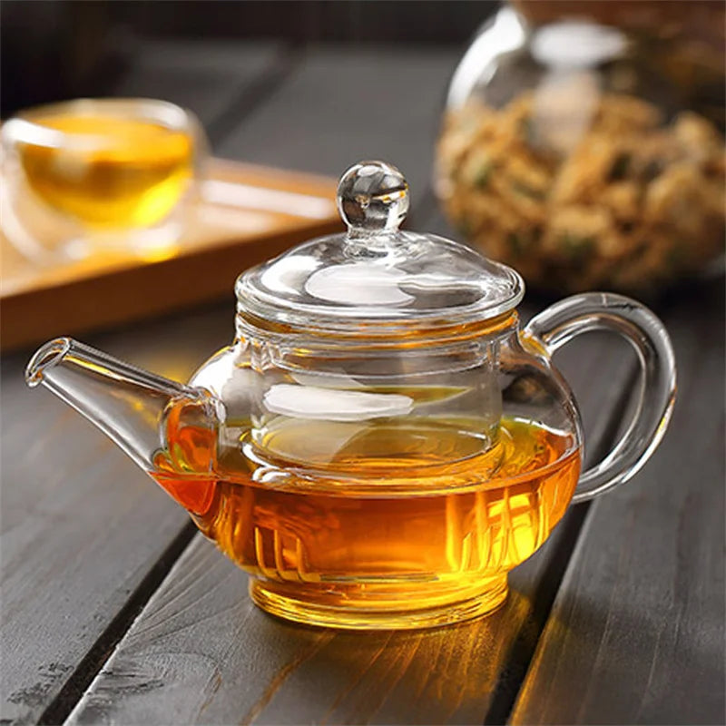 250ml Mini Glass Teapot with Filter for Kung Fu Tea