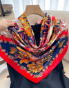 Square Women Scarves Silk Office Ladies Hair Neck Bandanna Headband Foulard Headcloth Muslim Headscarf Female muffler