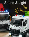 1:24 Scale Watering Cement Dump Trucks Model Garbage Truck Toy Car Sound Light Doors Opened Engineering Vehicles  Gifts