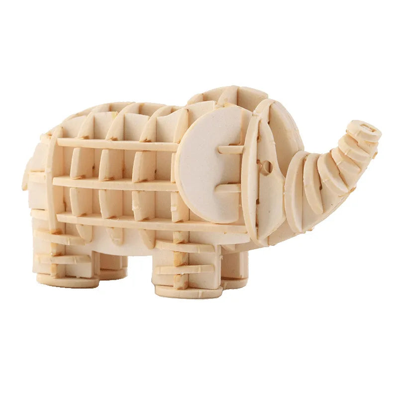 3D Wooden Puzzle Toys for  Adults Teens Animal Assembly Kit Decoration Animal Puzzle Games Home Office Creative Ornament