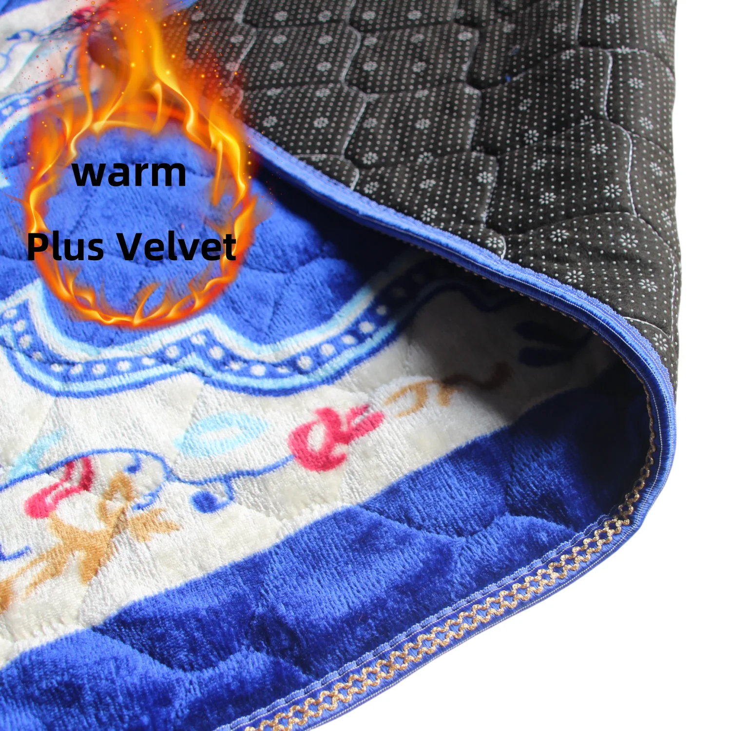 Muslim Prayer Rug Soft 80*120cm Large Prayer Mat Islam Padded Islamic Prayer Mat Thick for Men and Women