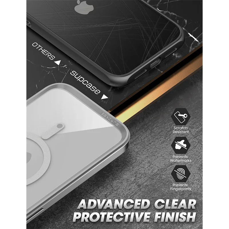 For iPhone 14 Pro Max Case 6.7" (2022) UB Edge Mag Slim Frame Clear Protective Case with Built-in Screen Protector