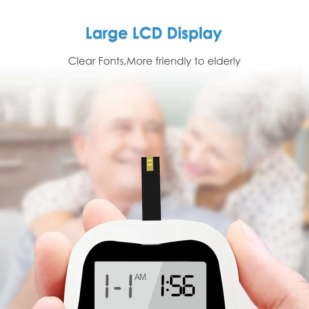 Medical 50 Glucometer Blood Glucose Meter Mmol/L Mg/Dl Glucometro Glycosimeter for Diabetes Sugar Test Strips Lancets
