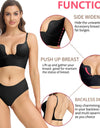 Plunge Bra Deep U Push Up Underwear Women Invisible Low Cut Backless Shapewear Padded Wedding Lingerie Multi-way Bralette