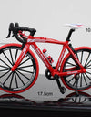 Diecast Metal Bicycle Model 1:10 Scale City Folded Road Race Cycling Mini Bike for Collection Friend Children Gift Boys Toys