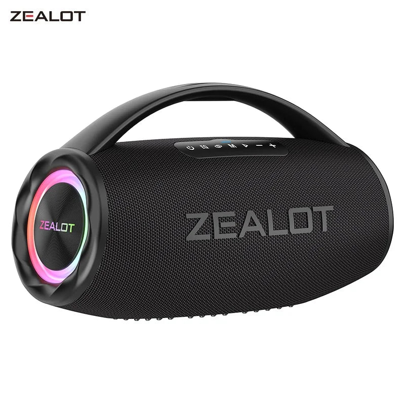 ZEALOT S97 80W Bluetooth Speaker Powerful Wireless Speaker with Portable Handle, for Party, Camping,RGB Colorful Light