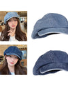 Women Denim Beret Hat Flat Cap Vintage Style Cabbie Hat Classic Newsboy Cap Octagonal Hat for Hiking Travel Driving Trip Outing