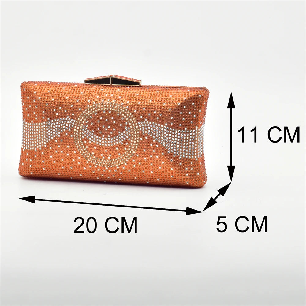 African Shoes and Bag Set for Party In Women Orange Color Italian Matching Shoes and Bag Set African Wedding Shoes and Bags