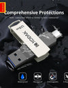 Kodak Type C Pendrive USB 3.2 Metal USB Flash Drive 128GB 64GB 32GB 256GB HDD 2 in 1 U-disk for Keys Smartphone Laptop Desktop