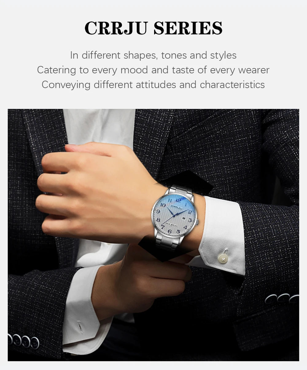 New Fashion Men's Watches Stainless Steel Top Brand Luxury Waterproof Men Quartz Wristwatches Relogio Masculino
