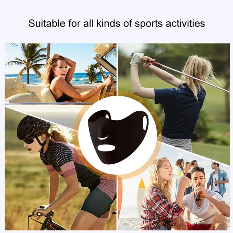 Ice Silk Sunscreen Mask Summer Anti-UV Protection Cycling Face Cover Women Breathable Outdoor Sport Sun Windproof Reusable Masks
